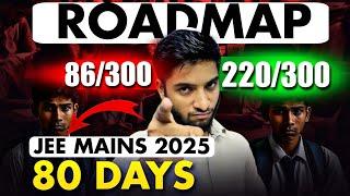 JEE Mains 2025 : Complete ROADMAP for 80 days! How to cover FULL syllabus in 80 days?