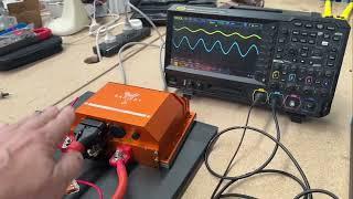 3000VA 12V Inverter pulling power through Scotty AI from 48V Side showing High DC Ripple