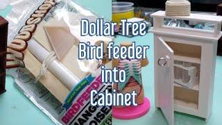 Dollar Tree Bird feeder Kit Bashing Dollhouse Miniatures Furniture