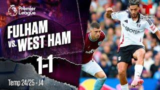 Highlights & Goles: Fulham vs. West Ham 1-1 | Premier League | Telemundo Deportes