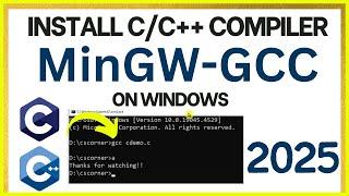 How to install MinGW w64 on Windows 11 [2025 ] | MinGW GNU Compiler | Compiler for C & C++