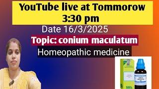 Ask your questions with Arogyam Homoeo Clinic || Live # Episode 31 Date 16/03/2025 Conium Maculatum