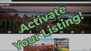 How To Activate Your RV Rental Listing on RVnGO.com