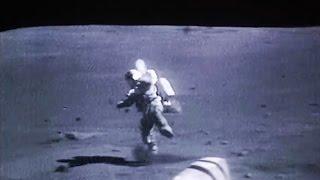 Astronauts falling on the Moon, NASA Apollo Mission Landed on the Lunar Surface