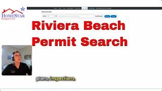 Online permit search Riviera Beach Florida