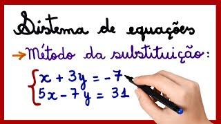 SISTEMA DE EQUAÇÕES - Método da SUBSTITUIÇÃO