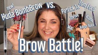 Huda Bomb Brows Pencil vs Tom Ford, Patrick Ta, Mac and More! Brow Battle!!