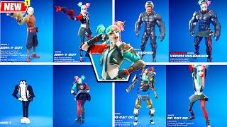 KARUTA HARLEY QUINN Fortnite doing all Built-In Emotes and Funny Dances シ