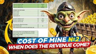 How much does it cost to upgrade Mine #2 in Goblin Mine, and how much can you earn from it