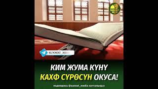 Ким жума күнү кахф сүрөсүн окуса!  Бактияр устаз