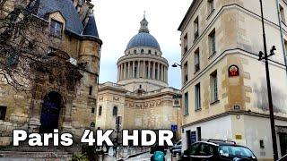 【4K/HDR】Walking tour : Backstreets of Paris 