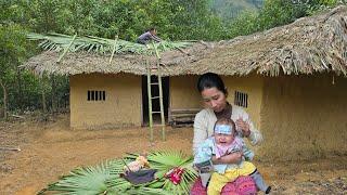 Single mother. Fixing a leaky ceiling. Sick child, life in a dead end