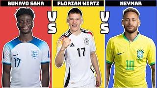 Saka vs Wirtz vs Neymar: Generational Football Battle!