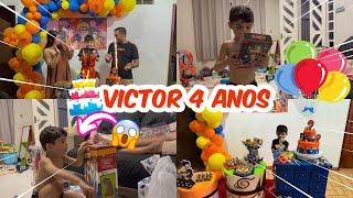 ANIVERSÁRIO DE 4 ANINHOS DE VICTOR EM CASA TEMA NARUTO + MOSTRANDO OS PRESENTES QUE ELE GANHOU