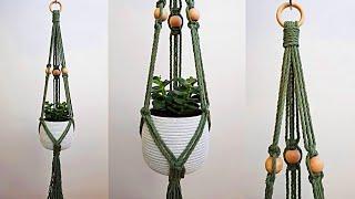 DIY PORTAMACETAS de MACRAME paso a paso (PRINCIPIANTES)/DIY Macrame Plant Hanger for Beginners