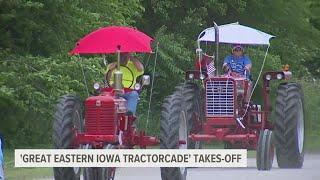 Hundreds of tractors travel around the Iowa Quad Cities for Tractorcade