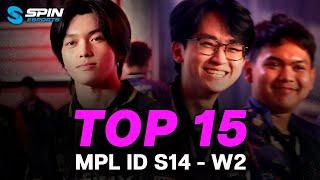 TOP 15 PLAYS MPL ID S14 WEEK 2 - RRQ SUTSUJIN SAVAGE, IDOK HOOK ON POINT! KAIRI ADALAH KOENTJI!