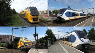 Trains at Voorhout with Intercitys(VIRM) and Sprinters(SLT)