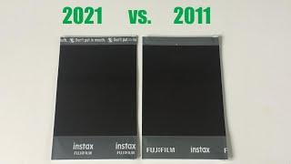 In date Instax film compared with 10 year out of date film.