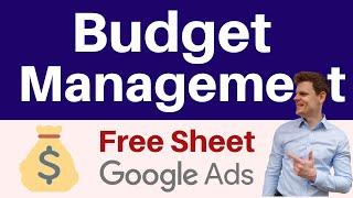 Google Ads Budget Management Sheet - Daily Budget Calculator