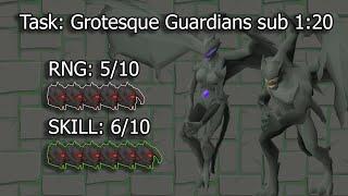 Grotesque Guardians sub 1:20 guide - Max and Budget setup! (Combat Achievements Series)