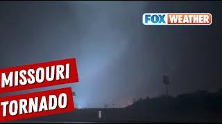 Nighttime Tornado Outside of St. Louis