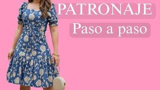 Como hacer vestido elegante paso a paso /PATRONAJE