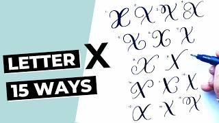 15 Ways To Write The Letter "X" in Brush Calligraphy