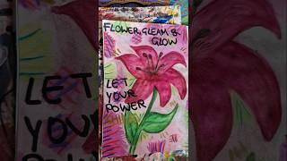 Watercolour Lily sketchbook page #art #watercolour #lily #flower #tangled #artist #sketchbook #fyp