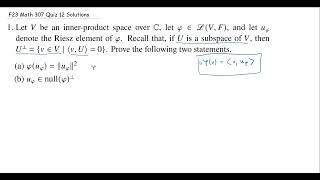 Properties of the Riesz element