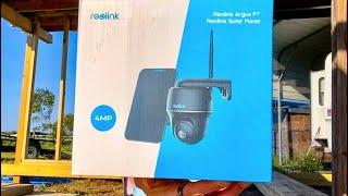 Unboxing & installing Reolink Argus PT camera with solar panel at our off-grid property