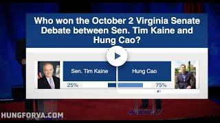 Captain Hung Cao Annihilates Sen. Tim Kaine in Crucial U.S. Senate Debate