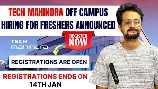 Tech Mahindra Mass Hiring for Freshers | Off-Campus Drive 2025 | Engineering, MCA, & MSc Graduates