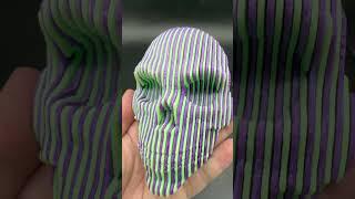 The most frequently mentioned colors in the comment section - purple and green#3dprinting #skulls