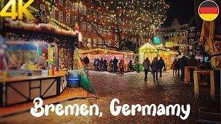 Bremen, Germany, Christmas market walking tour 4K - Beautiful Christmas Market