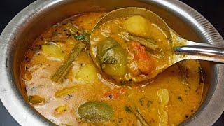 ಮಸಾಲೆ ರುಬ್ಬಿ ಮಾಡಿದ ತರಕಾರಿ ಬೇಳೆ ಸಾರು | VEGETABLE DAL SAMBAR | SAMBAR FOR RICE | PREMA RECIPES