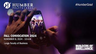 #HumberGrad Fall 2024 | Ceremony 4 of 5 | November 8 at 10 a.m.