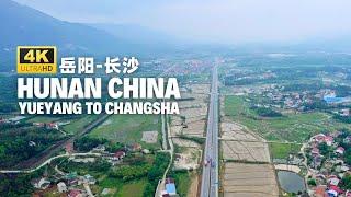 Hunan Highways Yueyang to Changsha -China Scenic Drive 4K