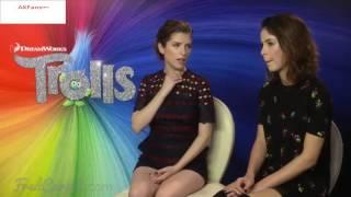 Anna Kendrick & Lena Meyer-Landrut discuss the fun of making the movie-"Trolls" Interview