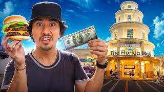 Eating At The LARGEST Mall In Florida ($100 challenge)