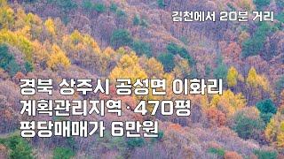 경북 상주시 공성면 이화리 계획관리지역·470평 평당매매가 6만원