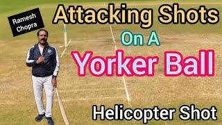 Attacking Shots On A Yorker Ball Technique Of Helicopter Shot Yorker Ball Pe Runs Banao