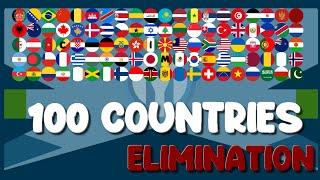 The 50 Times Eliminations - 100 Countries Elimination Marble Race in Algodoo