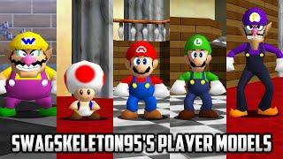 ⭐ Super Mario 64 PC Port - SwagSkeleton95's Player Models v0.9