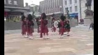 bagpipers in town centre