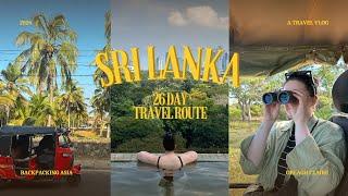 26 DAY travel route of SRI LANKA: Negombo, Colombo, Sigiriya, Ella, Yala, Ahangama, Mirissa & more