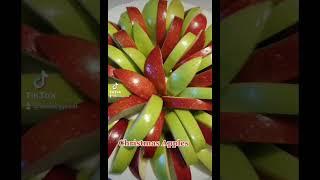 Christmas Apples - Holiday Fruit Plate Idea