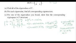 Finding eigenvalues and eigenvectors at the same time