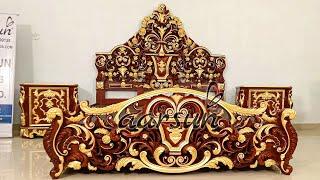 #689 Marvelous Wooden carved Bedroom Set I Bedroom Furniture | Top Carving Furniture | Factory price