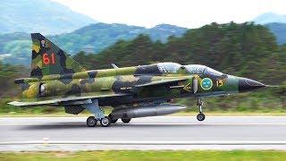 Powerful SAAB Viggen takeoff  - Sets off car alarms  |  Stord Airshow 2018